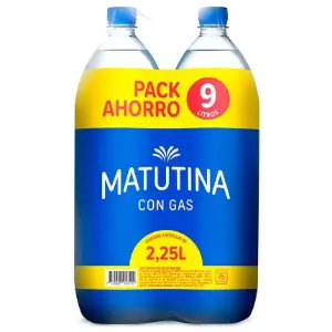 AGUA MATUTINA CON GAS PACK X4 2,25L